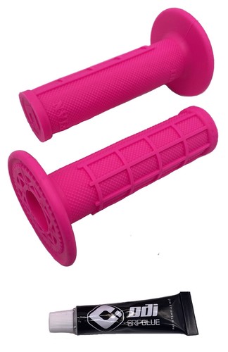 Pink ruffian odi bike grips - pink, mx